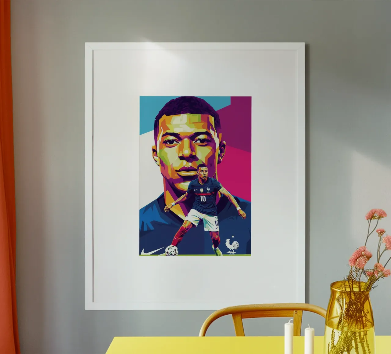 Kylian Mbappe - WPAP art style (3) carta hahnemühle da Hantamrata
