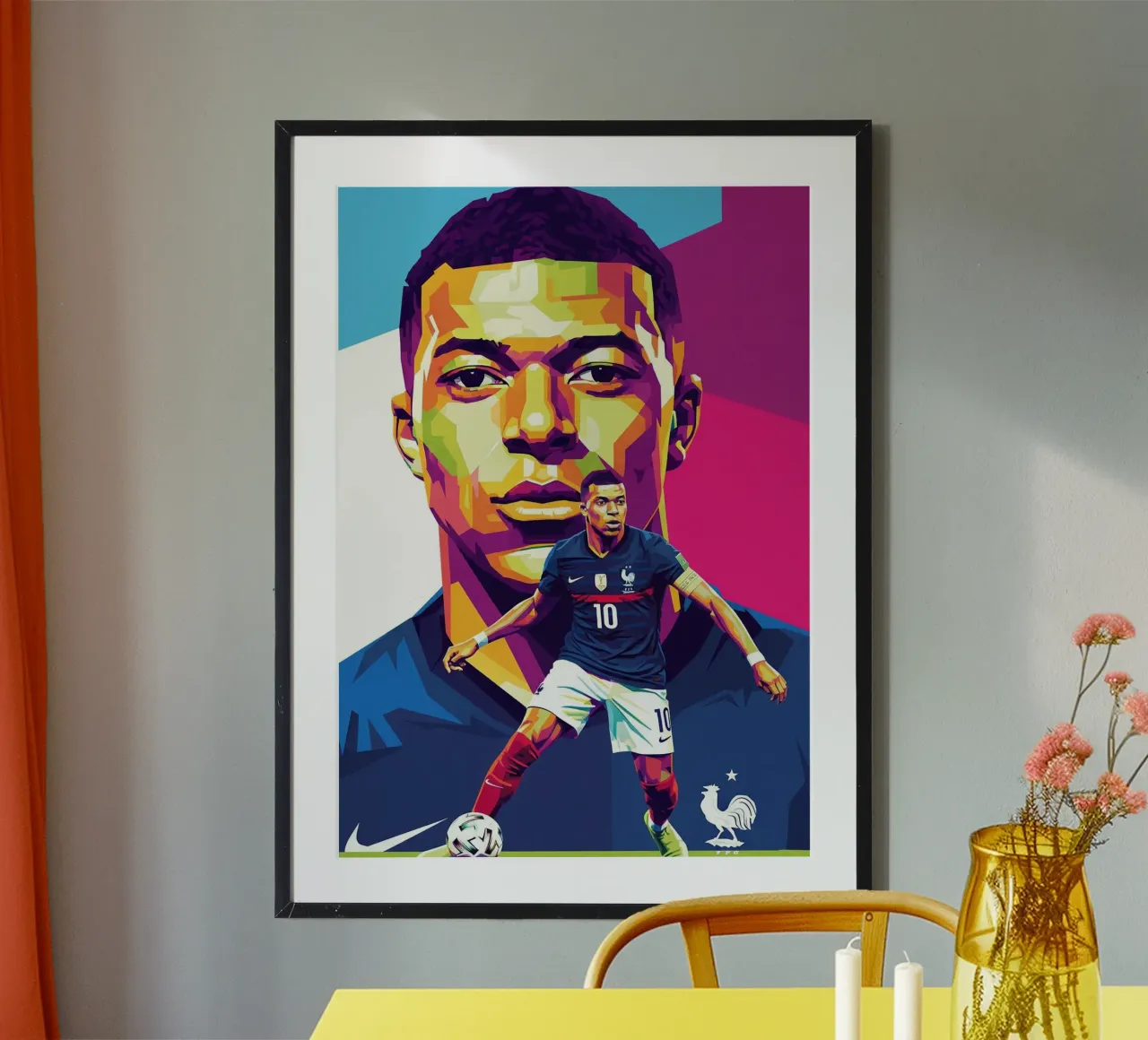 Kylian Mbappe - WPAP art style (3) carta hahnemühle da Hantamrata