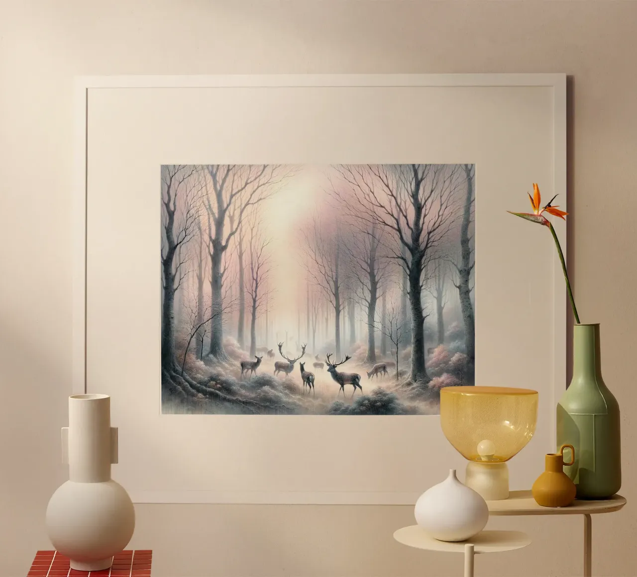 Mattina serena nella foresta poster da Chromatic Fusion Studio