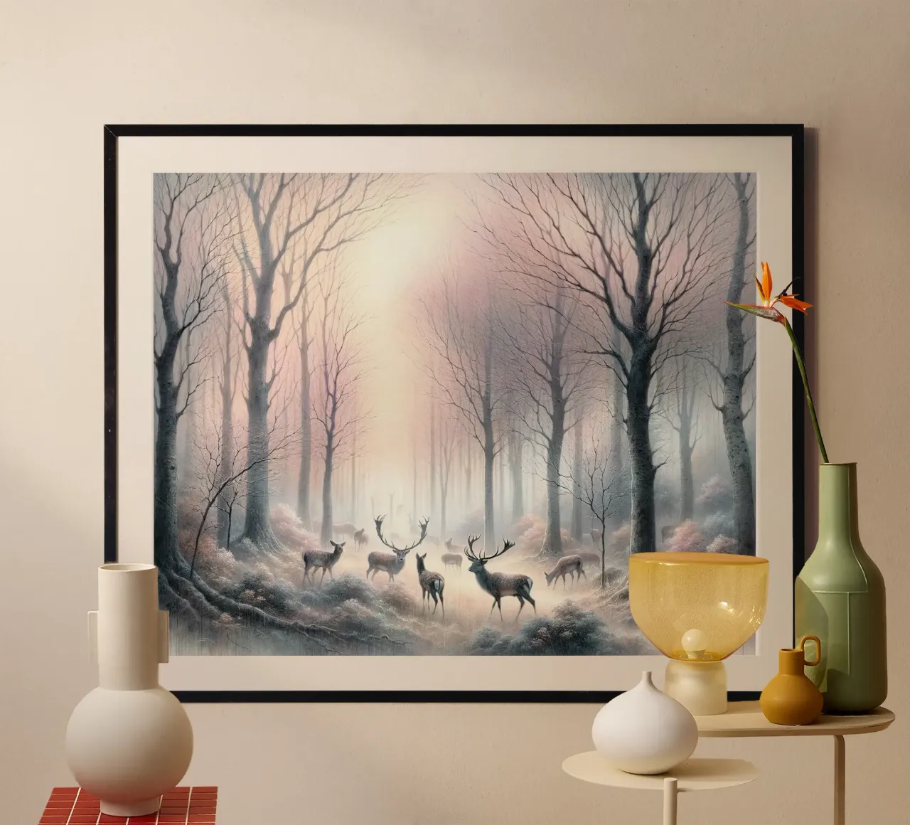 Mattina serena nella foresta poster da Chromatic Fusion Studio