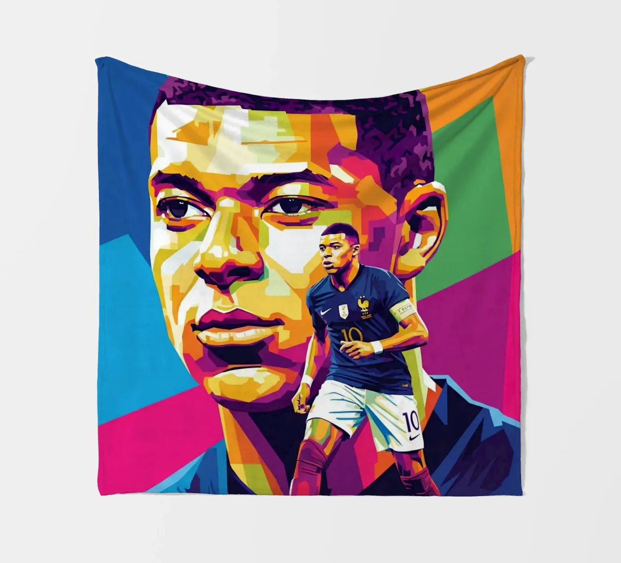 Kylian Mbappe - WPAP art style (4) coperta in pile da Hantamrata