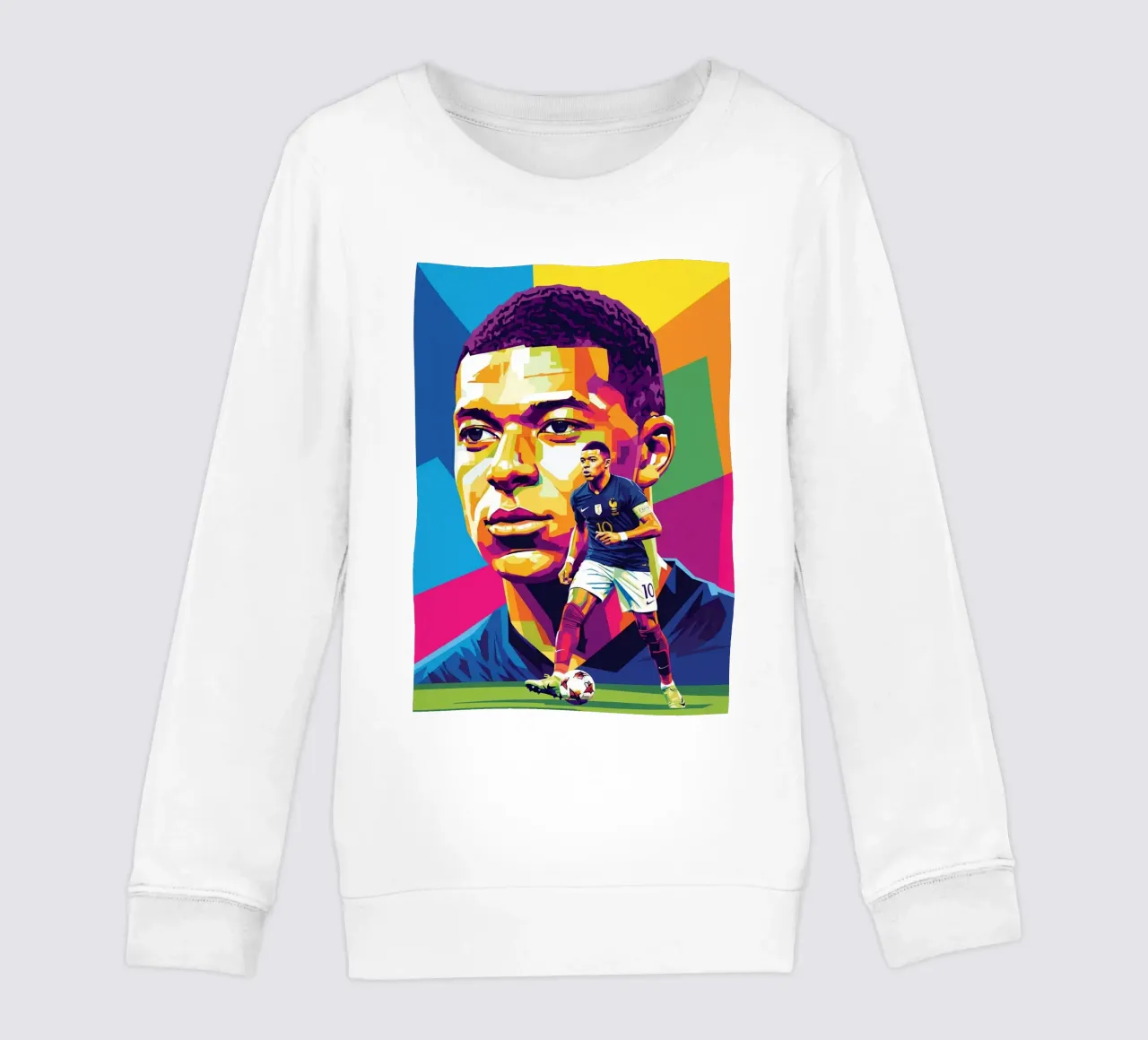 Kylian Mbappe - WPAP art style (4) felpa bambino da Hantamrata
