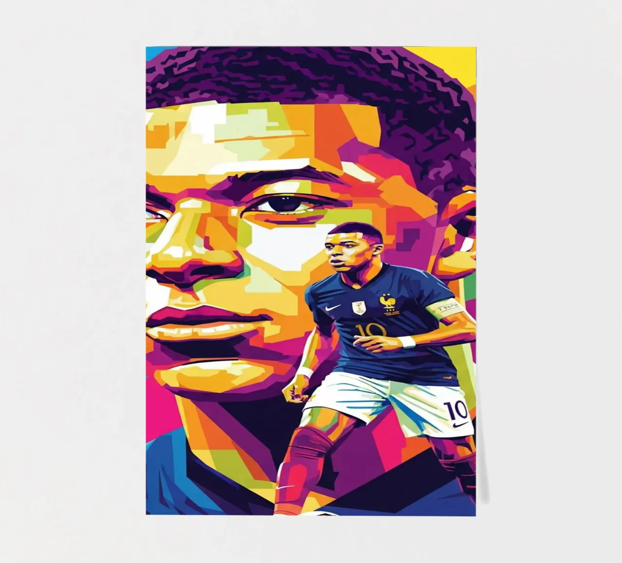 Kylian Mbappe - WPAP art style (4) foglio adesivo da Hantamrata
