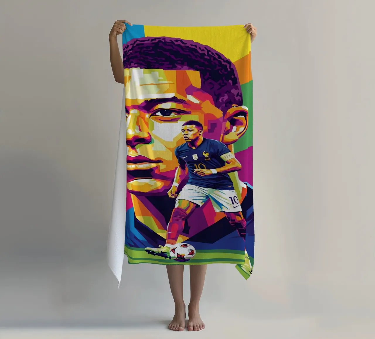 Kylian Mbappe - WPAP art style (4) telo mare da Hantamrata