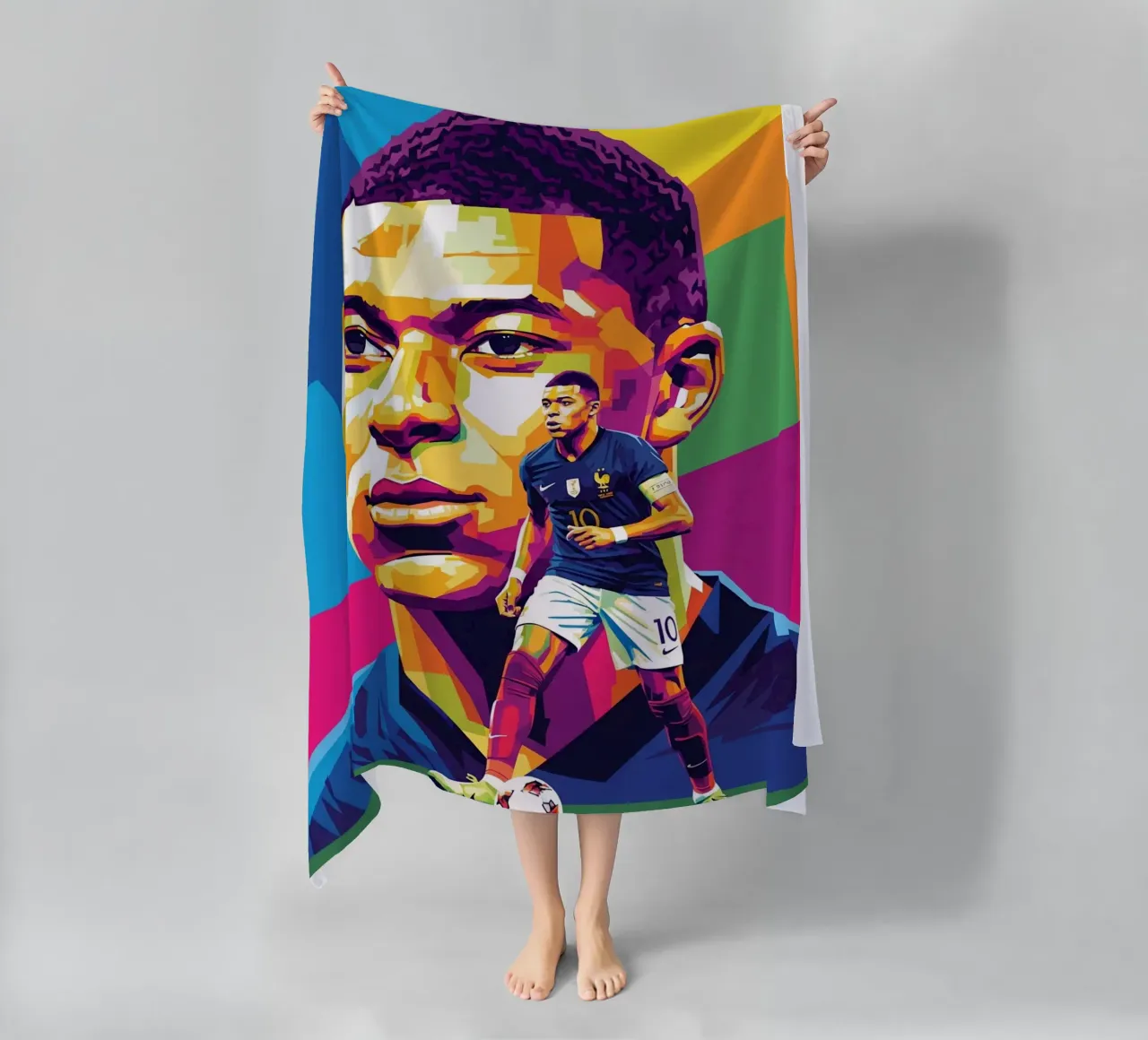 Kylian Mbappe - WPAP art style (4) telo mare da Hantamrata