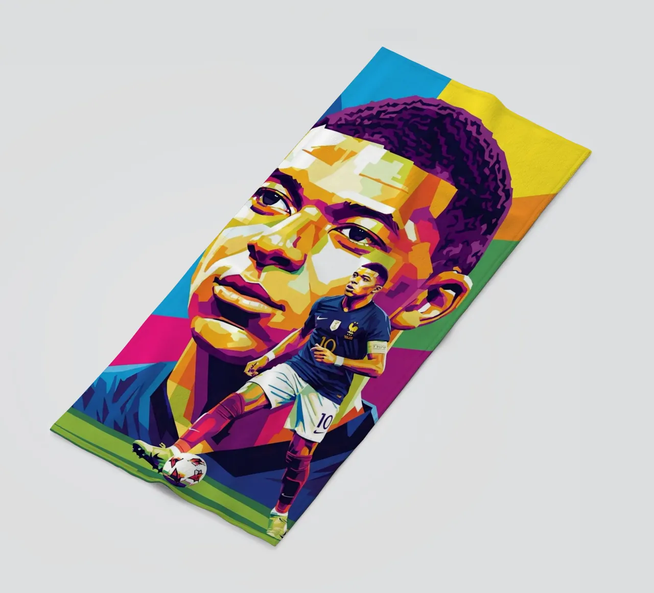 Kylian Mbappe - WPAP art style (4) telo mare da Hantamrata