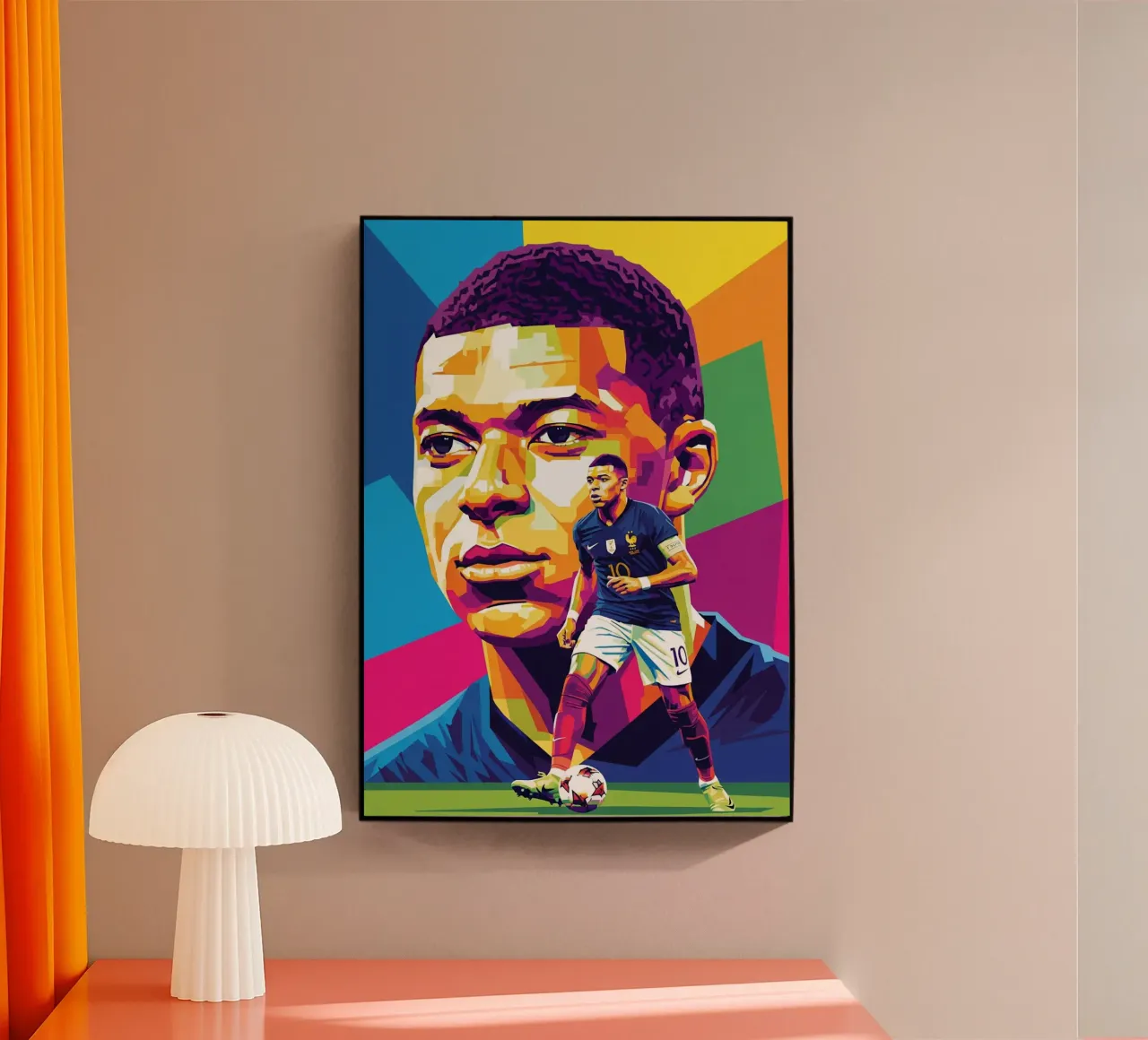 Kylian Mbappe - WPAP art style (4) plexiglass da Hantamrata