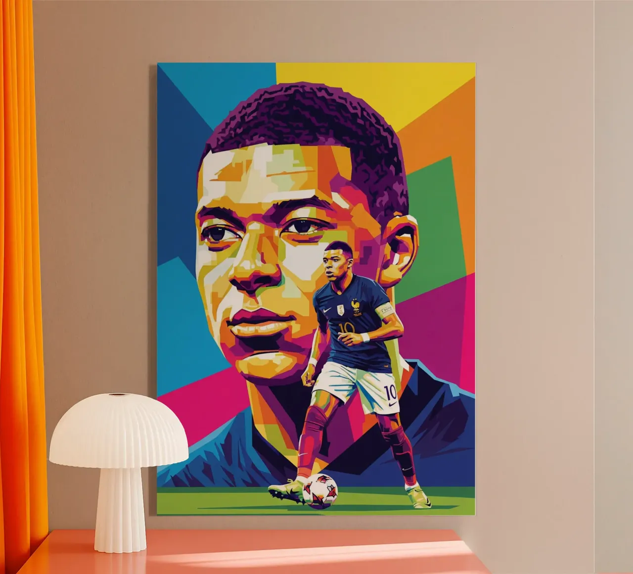 Kylian Mbappe - WPAP art style (4) plexiglass da Hantamrata