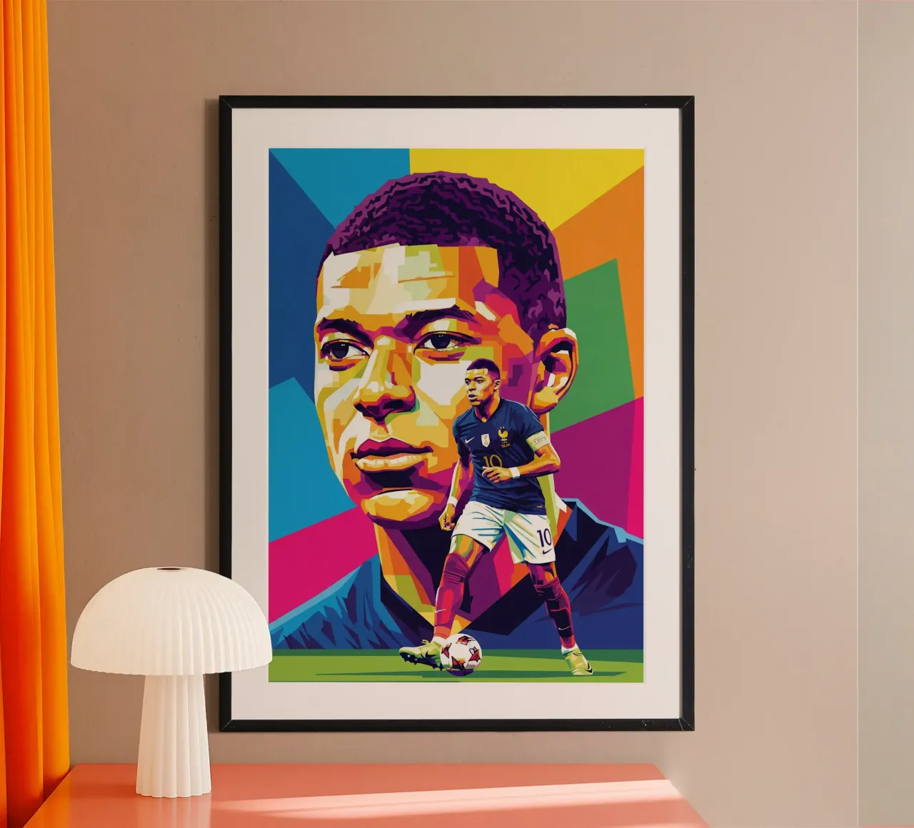 Kylian Mbappe - WPAP art style (4) carta hahnemühle da Hantamrata