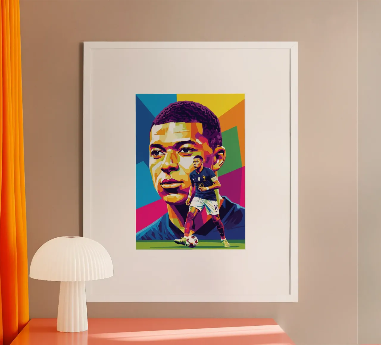 Kylian Mbappe - WPAP art style (4) carta hahnemühle da Hantamrata