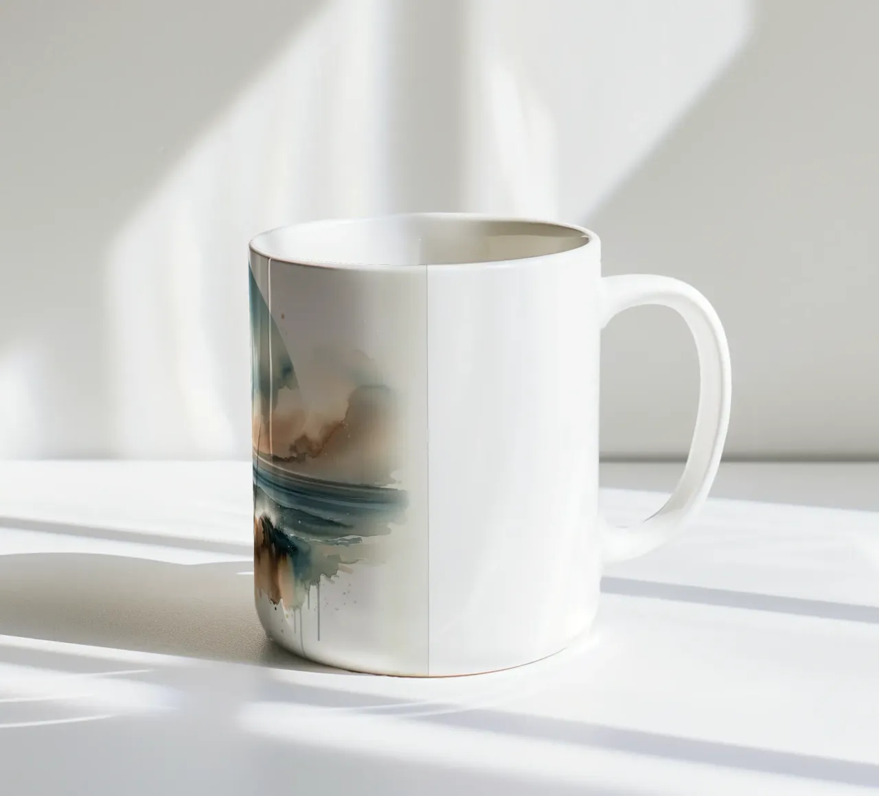 Sereno tramonto sull'oceano tazza in ceramica da Chromatic Fusion Studio
