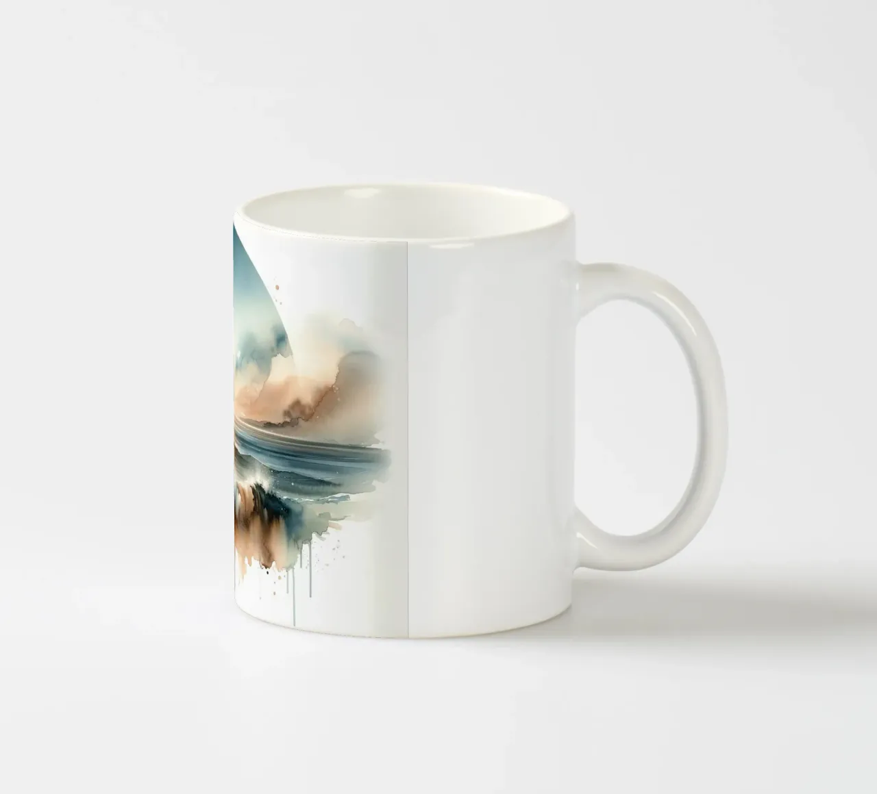 Sereno tramonto sull'oceano tazza in ceramica da Chromatic Fusion Studio