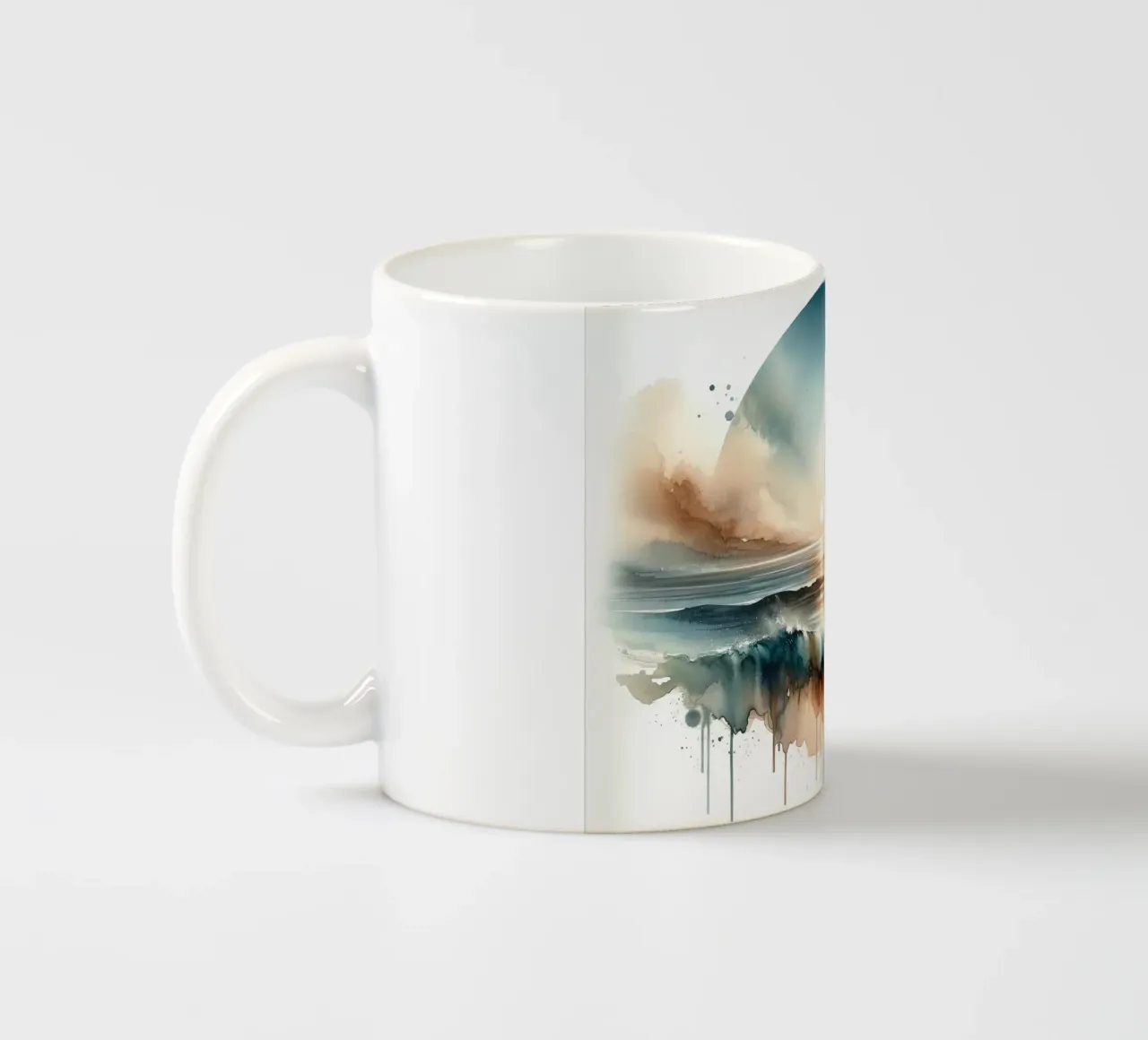 Sereno tramonto sull'oceano tazza in ceramica da Chromatic Fusion Studio