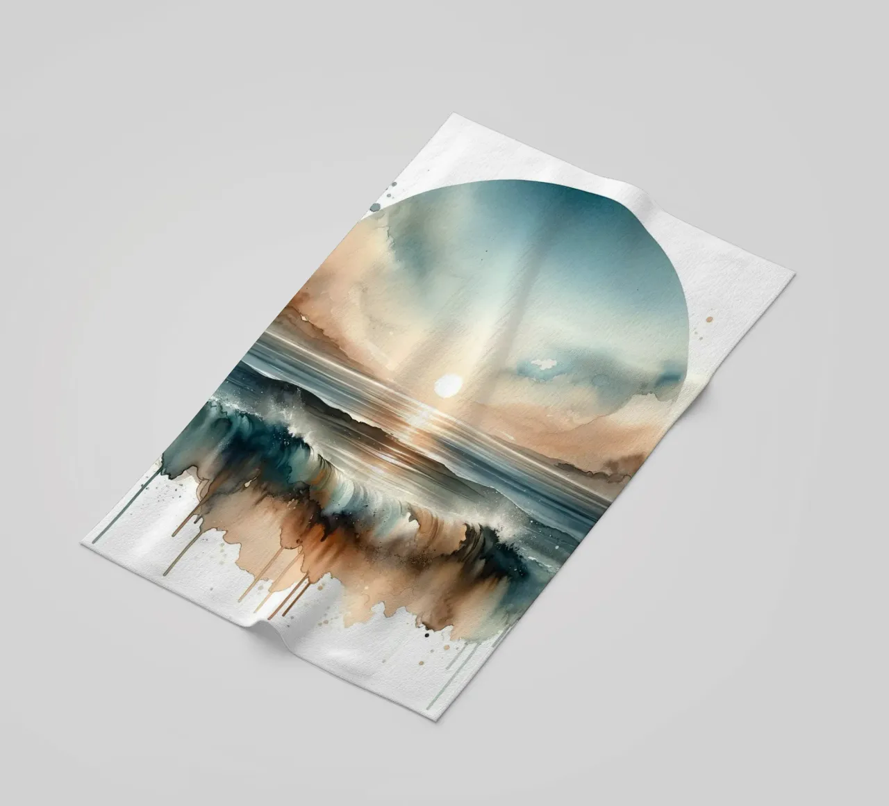 Sereno tramonto sull'oceano telo mare da Chromatic Fusion Studio