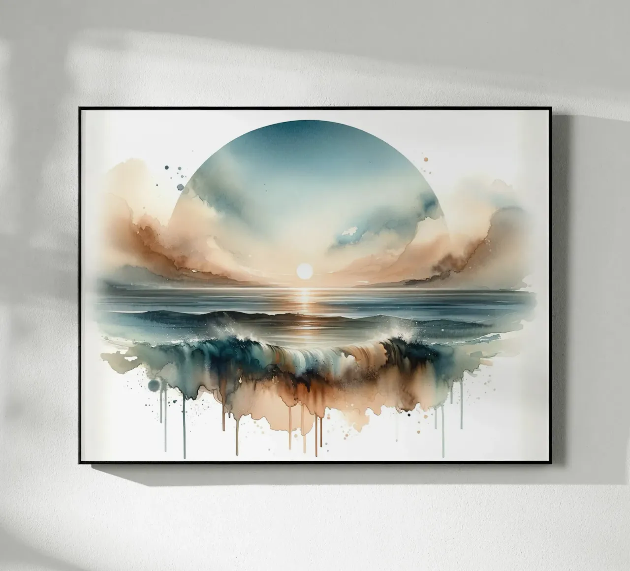 Sereno tramonto sull'oceano plexiglass da Chromatic Fusion Studio