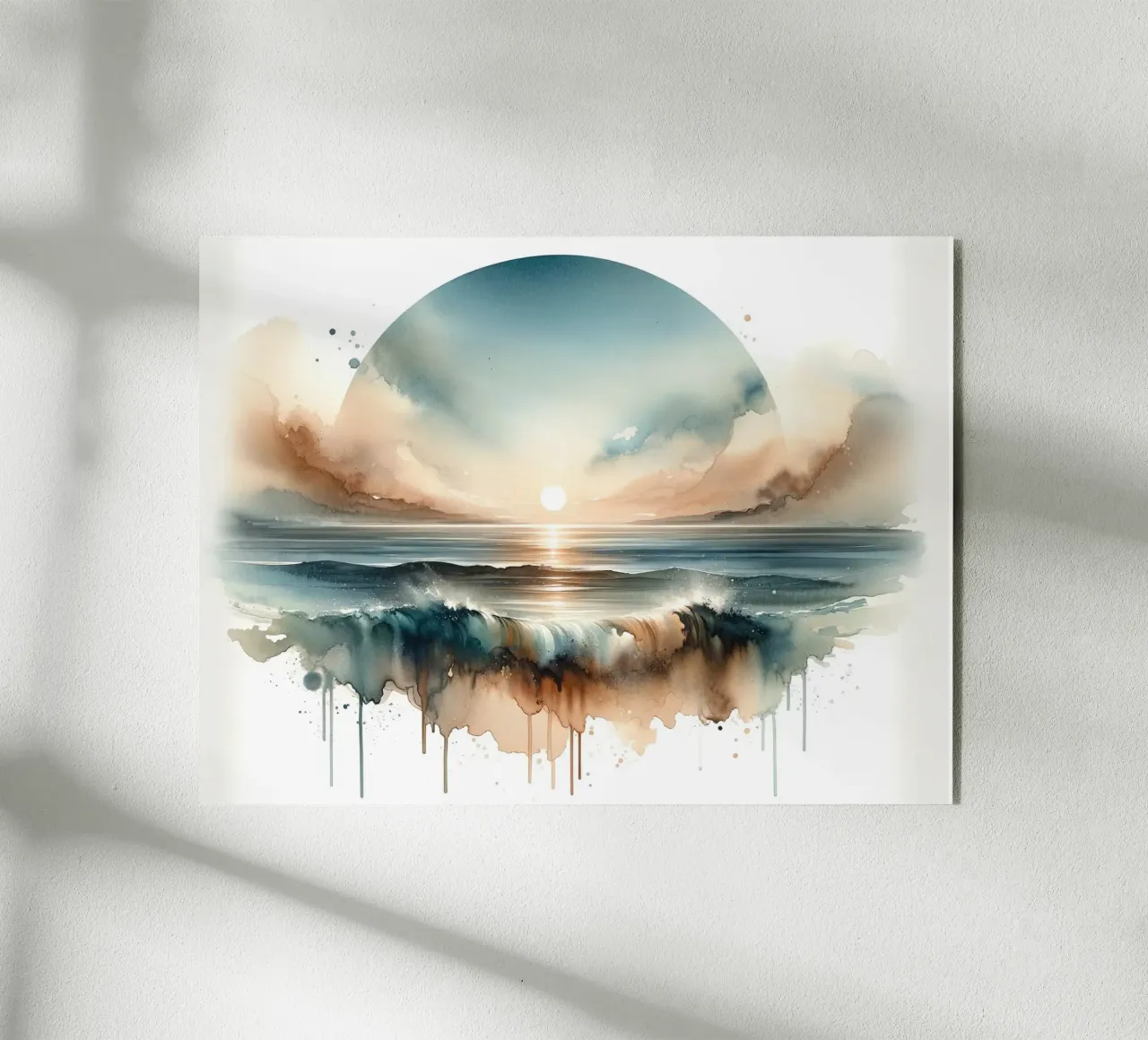Sereno tramonto sull'oceano plexiglass da Chromatic Fusion Studio