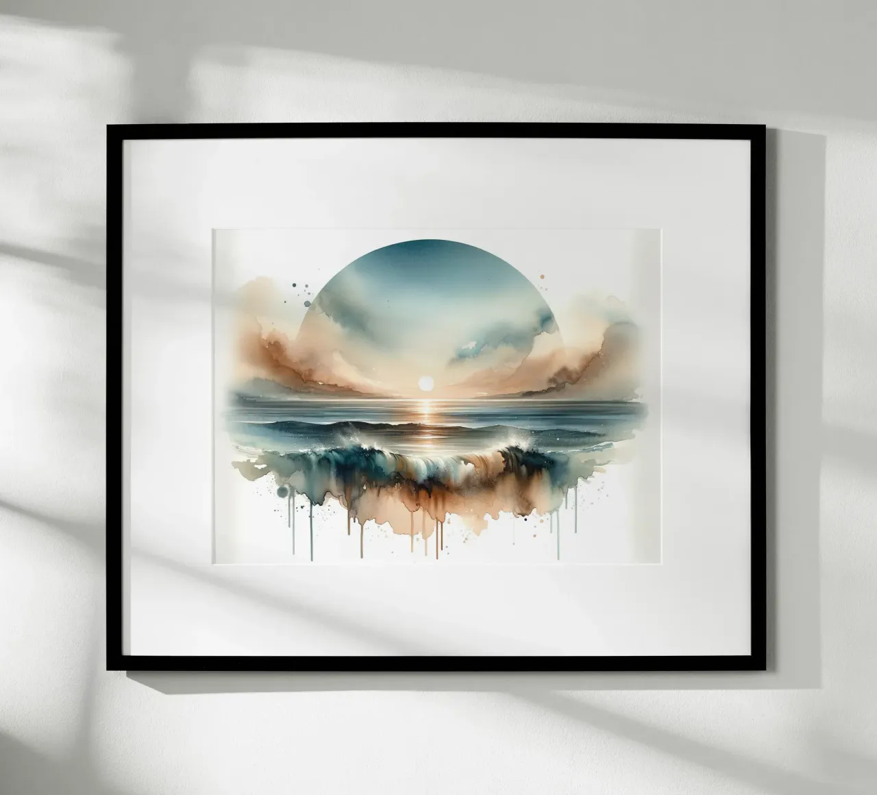 Sereno tramonto sull'oceano carta hahnemühle da Chromatic Fusion Studio