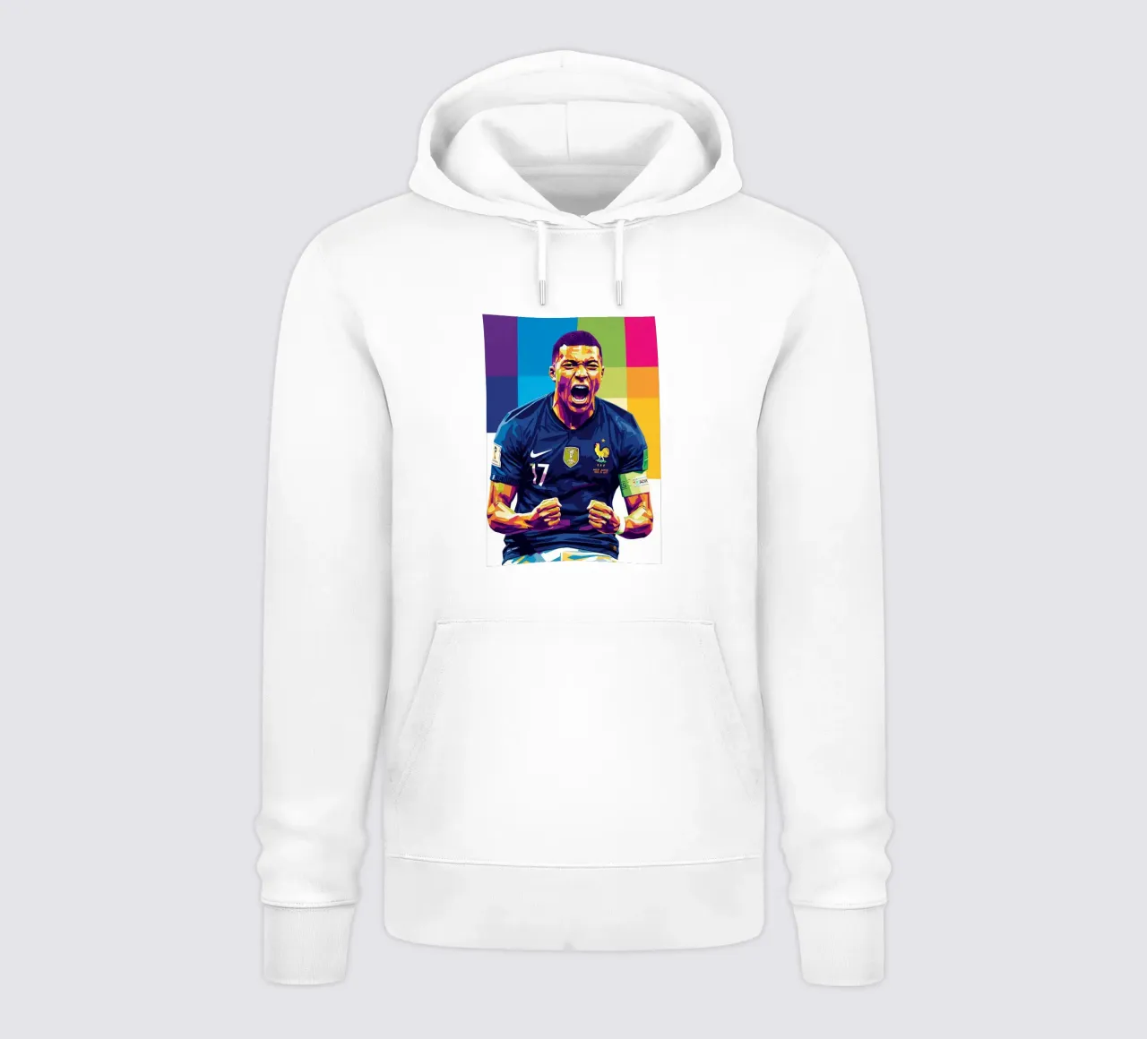 Kylian Mbappe - WPAP art style (5) felpa con cappuccio da Hantamrata
