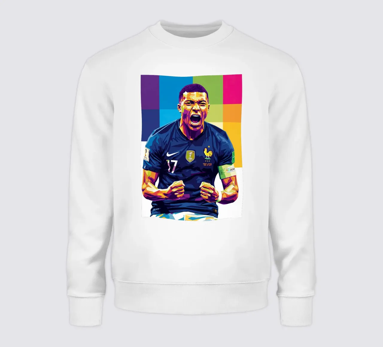 Kylian Mbappe - WPAP art style (5) felpa da Hantamrata