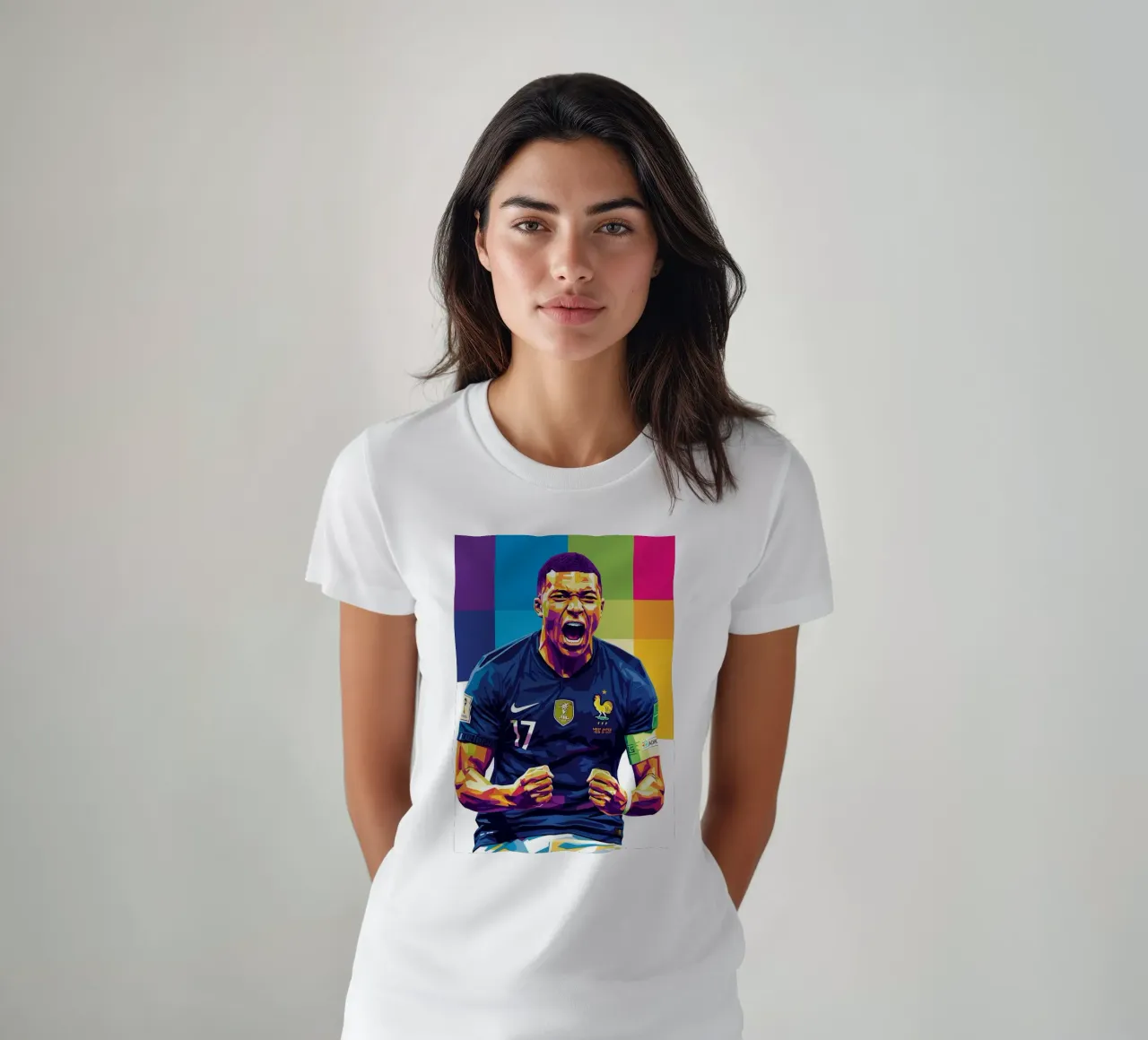 Kylian Mbappe - WPAP art style (5) t-shirt da Hantamrata