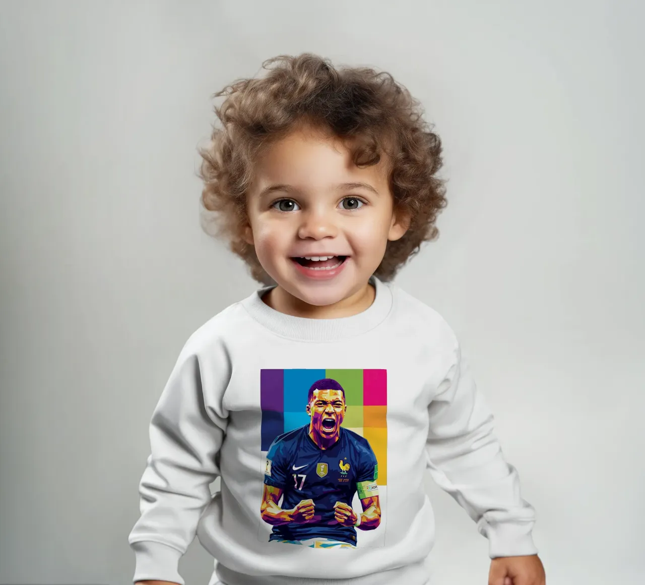 Kylian Mbappe - WPAP art style (5) felpa neonato da Hantamrata
