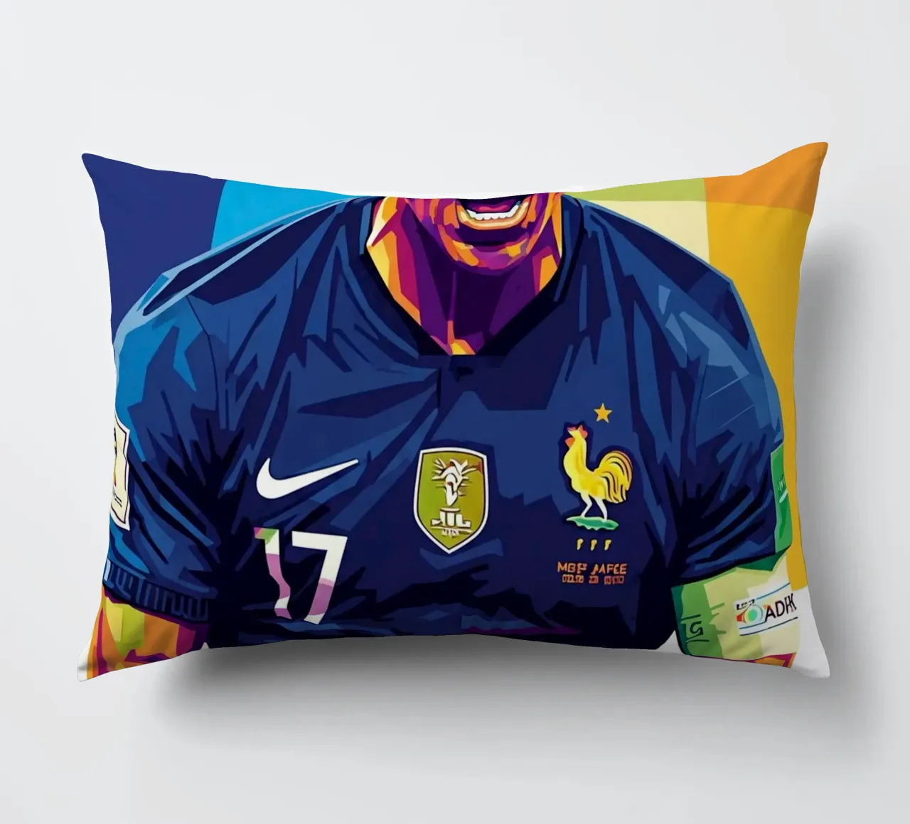 Kylian Mbappe - WPAP art style (5) cuscino da Hantamrata