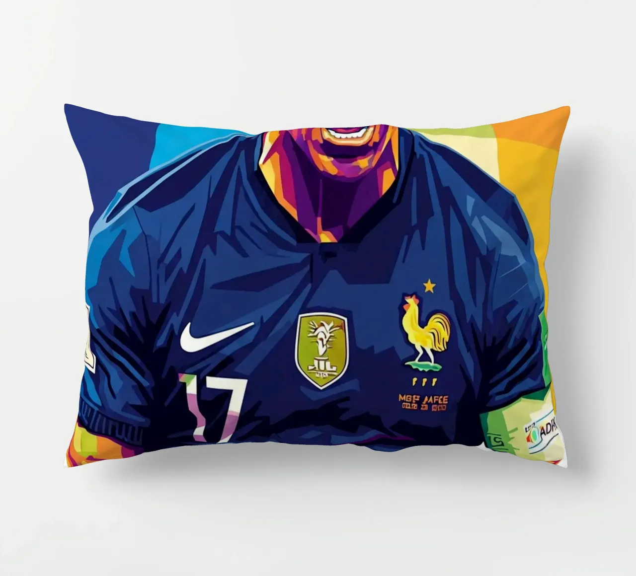 Kylian Mbappe - WPAP art style (5) cuscino da Hantamrata