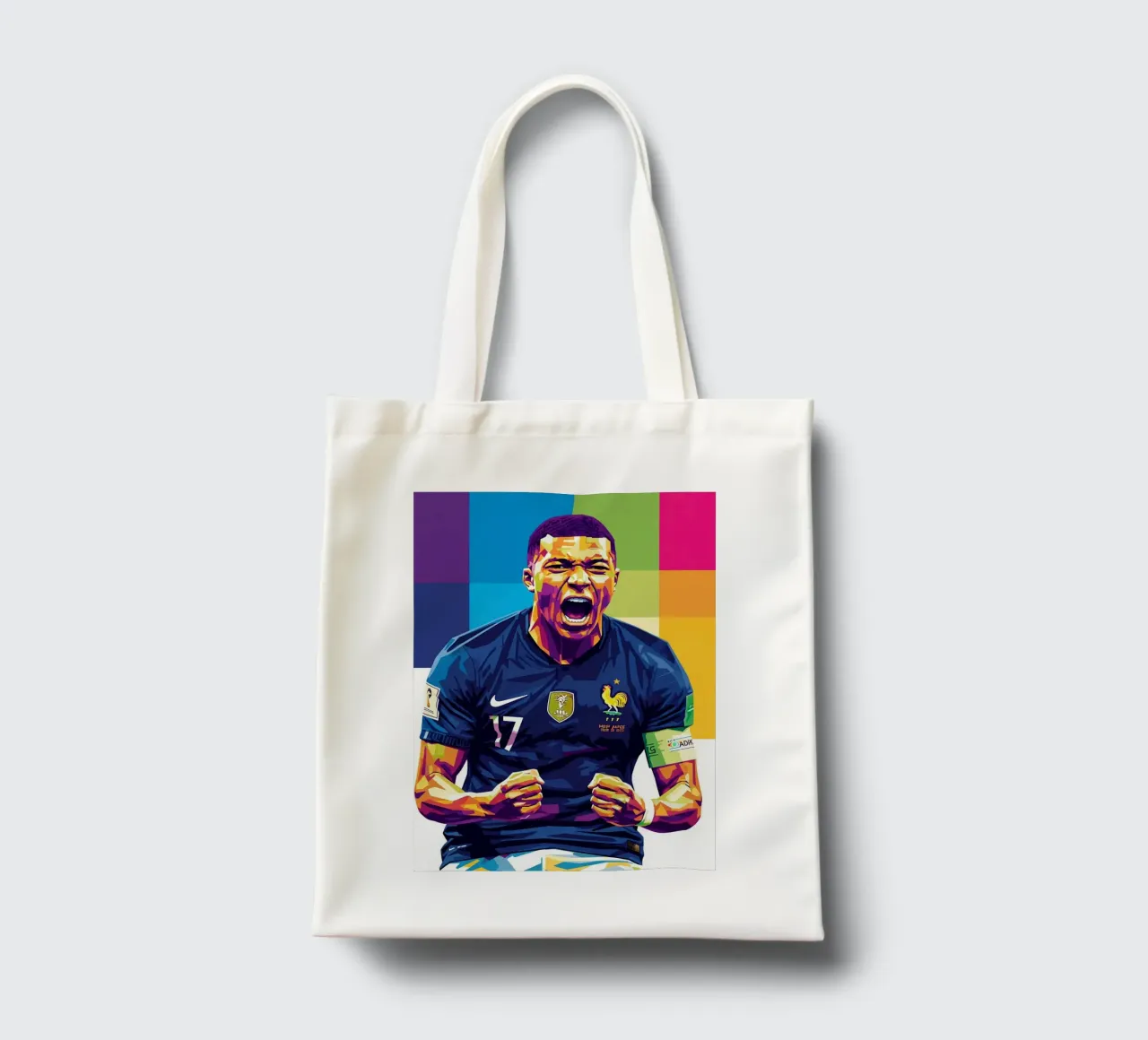 Kylian Mbappe - WPAP art style (5) borsa in juta da Hantamrata