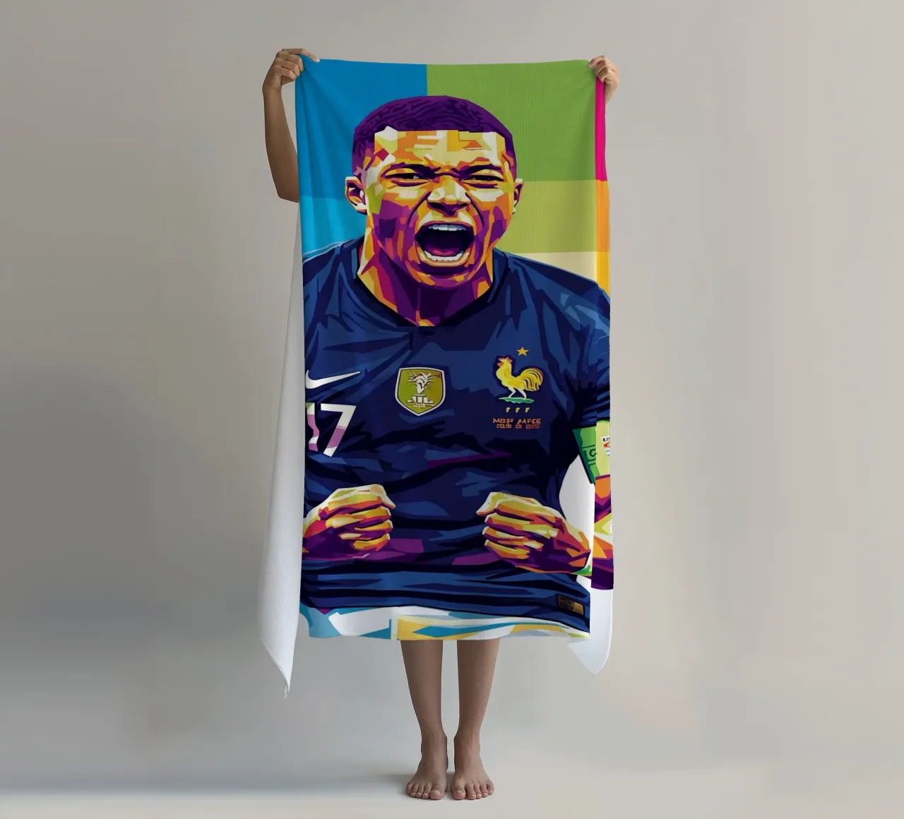 Kylian Mbappe - WPAP art style (5) telo mare da Hantamrata