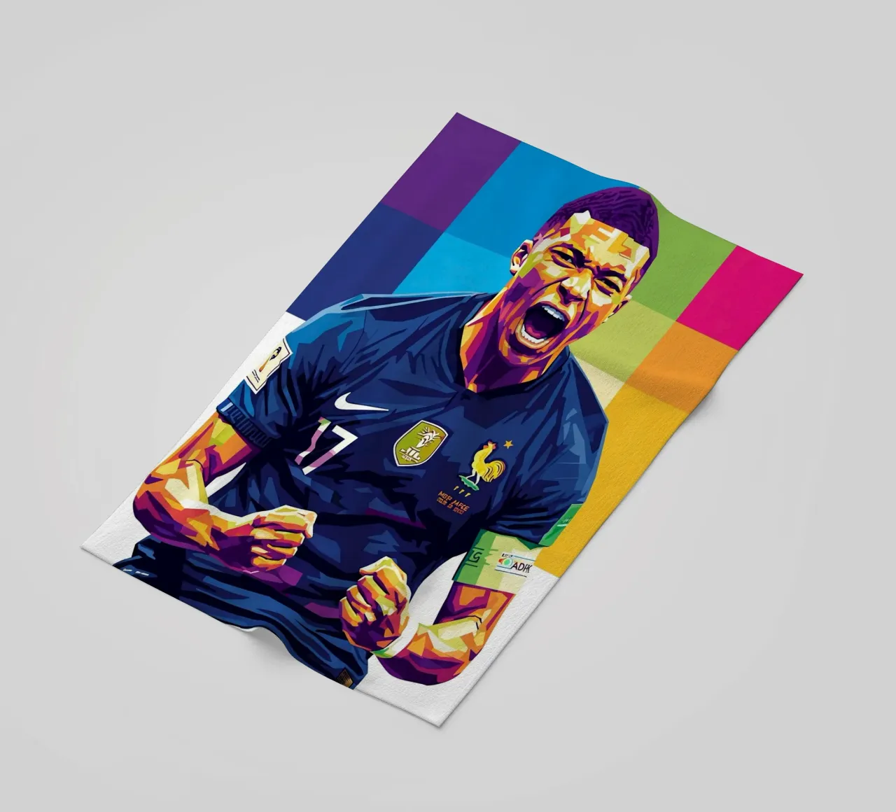 Kylian Mbappe - WPAP art style (5) telo mare da Hantamrata
