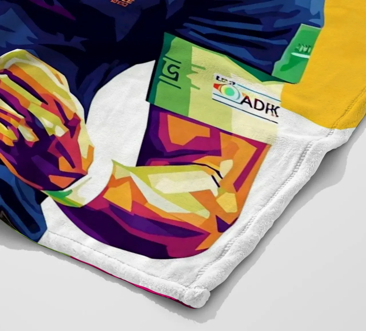 Kylian Mbappe - WPAP art style (5) coperta in pile da Hantamrata