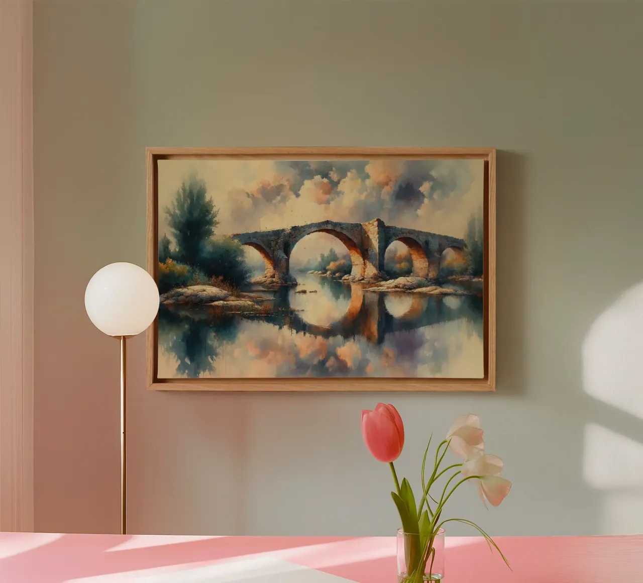 Serene stenen boog canvas met Baklijst van Chromatic Fusion Studio