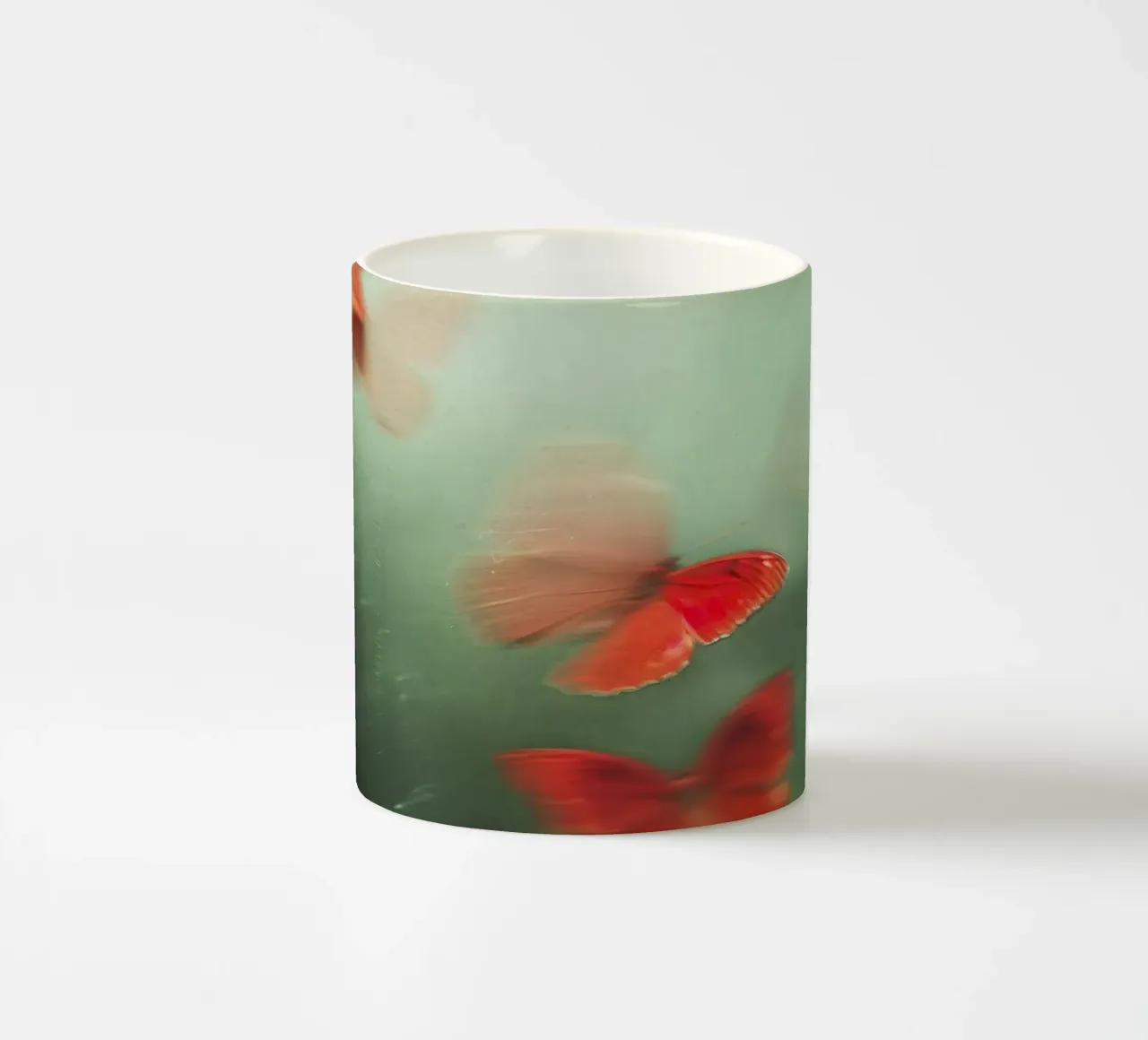 Red Butterflies tazza in ceramica da treechild
