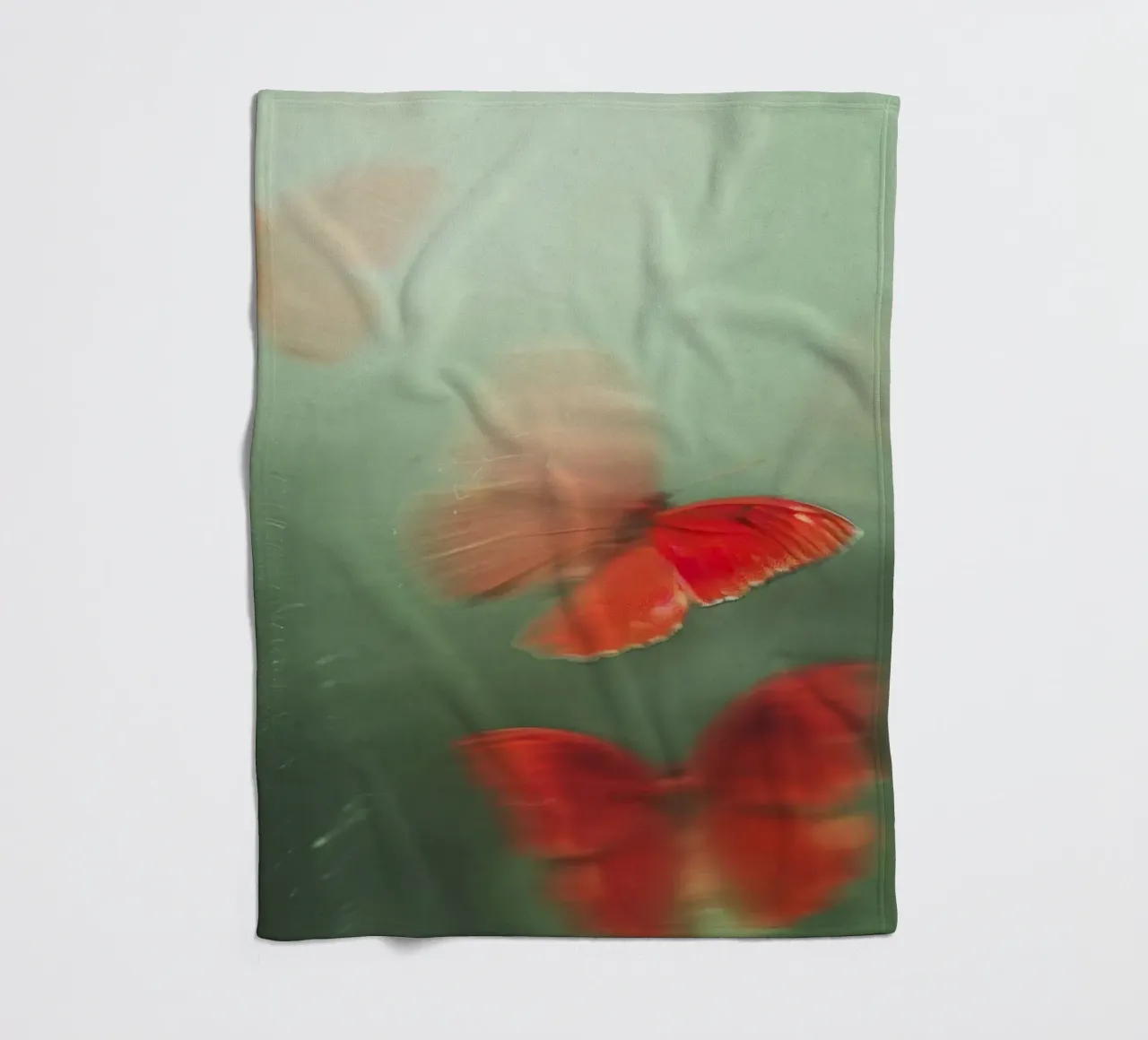 Red Butterflies coperta in pile da treechild