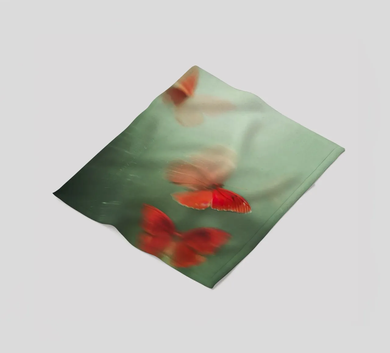 Red Butterflies coperta in pile da treechild