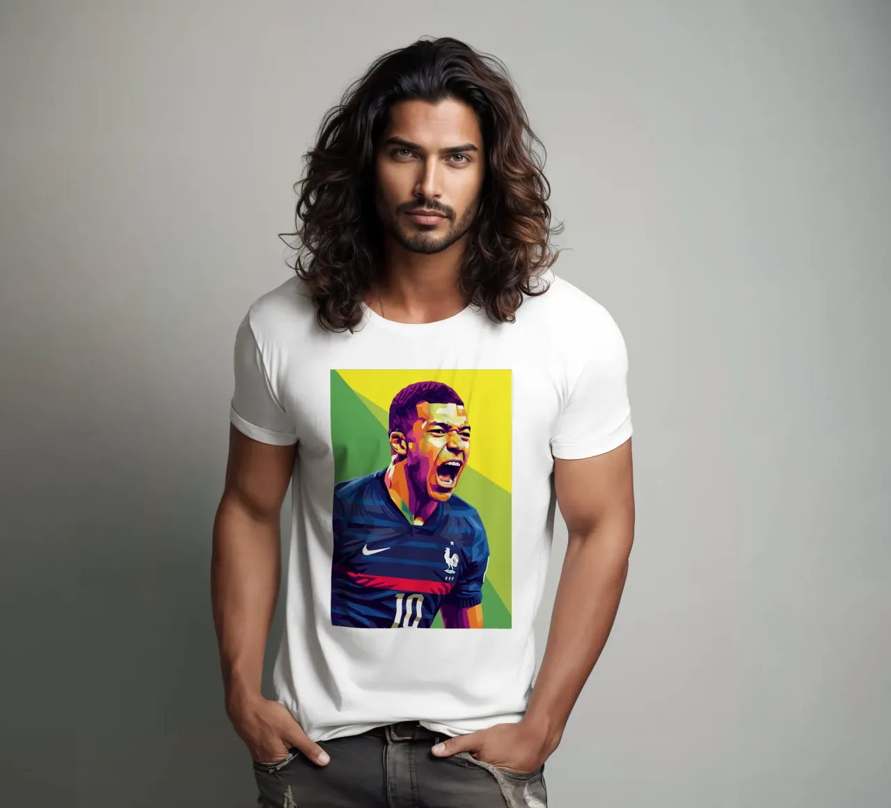 Kylian Mbappe - WPAP art style (6) t-shirt da Hantamrata