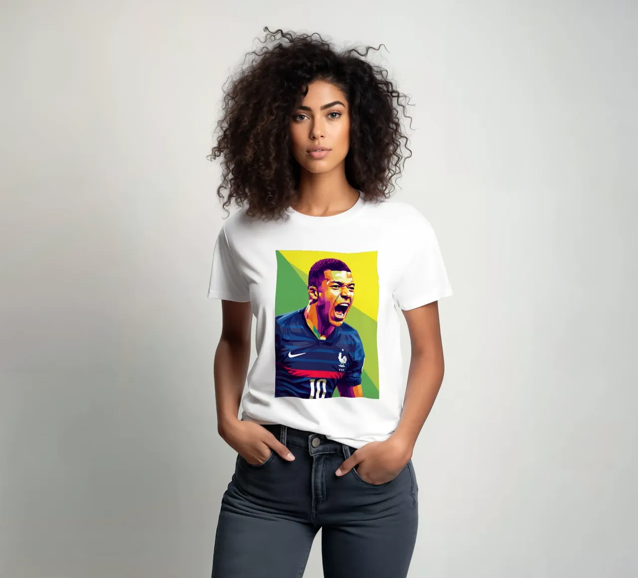 Kylian Mbappe - WPAP art style (6) t-shirt da Hantamrata