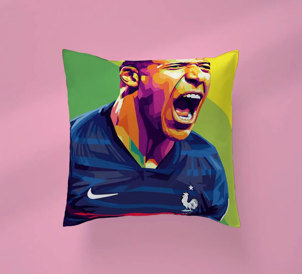 Kylian Mbappe - WPAP art style (6) cuscino da Hantamrata