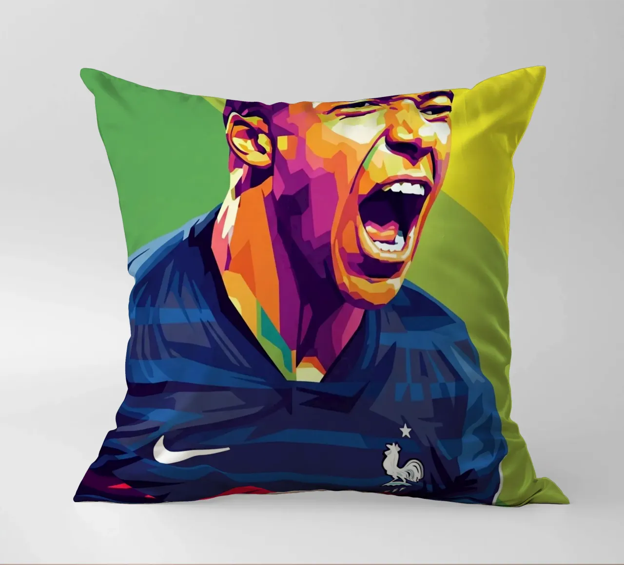 Kylian Mbappe - WPAP art style (6) cuscino da Hantamrata