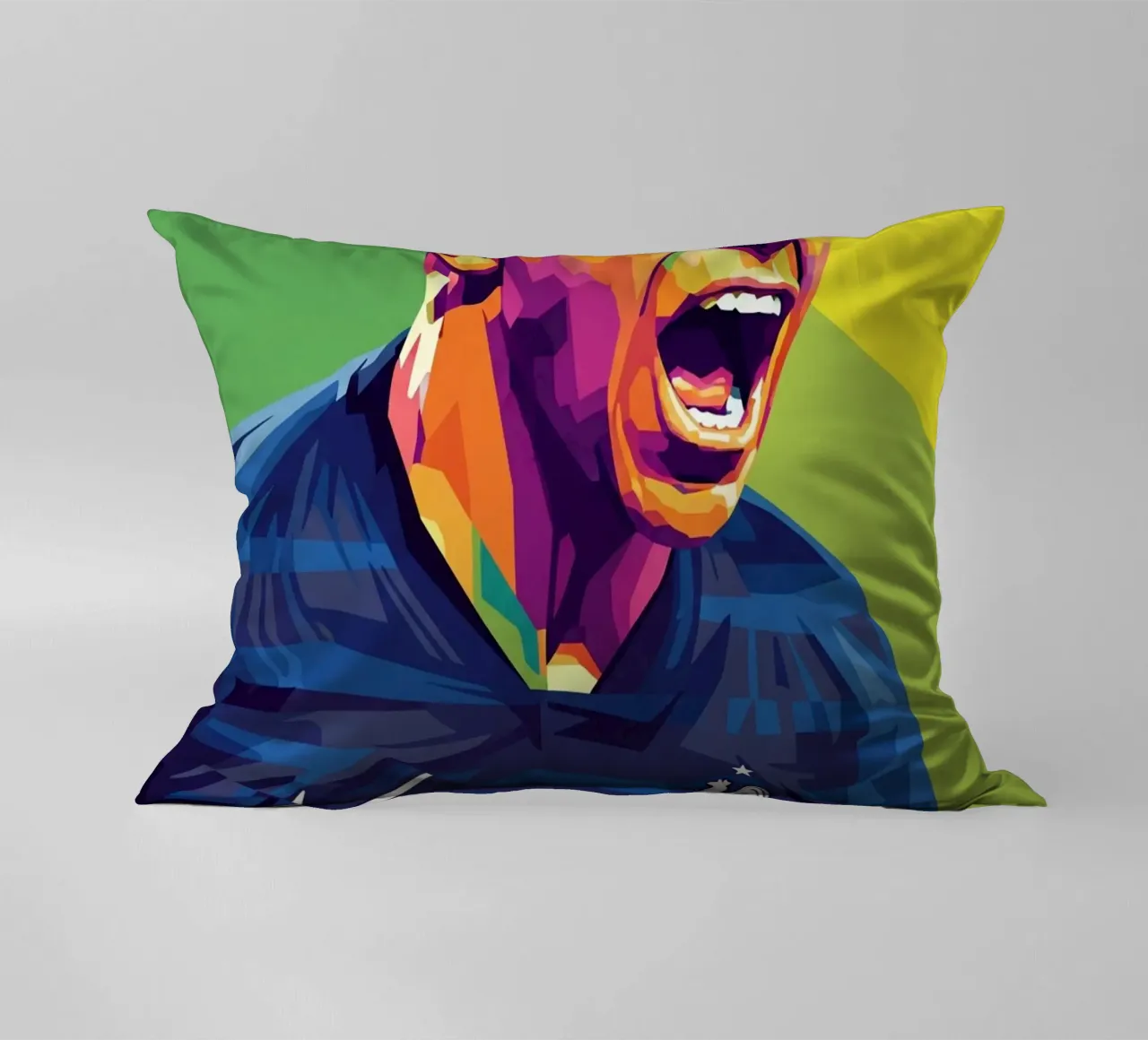 Kylian Mbappe - WPAP art style (6) cuscino da Hantamrata