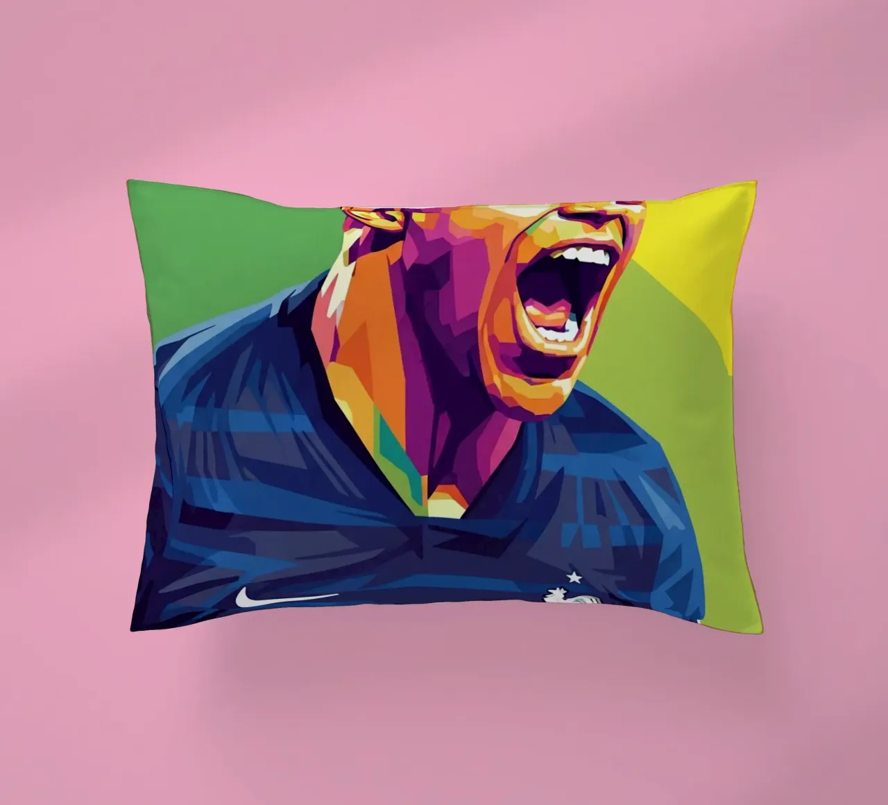 Kylian Mbappe - WPAP art style (6) cuscino da Hantamrata