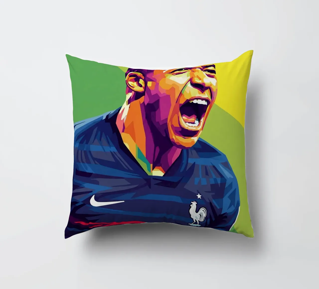 Kylian Mbappe - WPAP art style (6) cuscino da Hantamrata