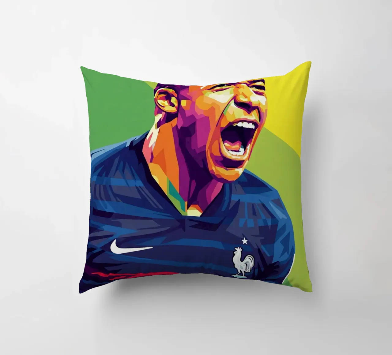 Kylian Mbappe - WPAP art style (6) cuscino da Hantamrata