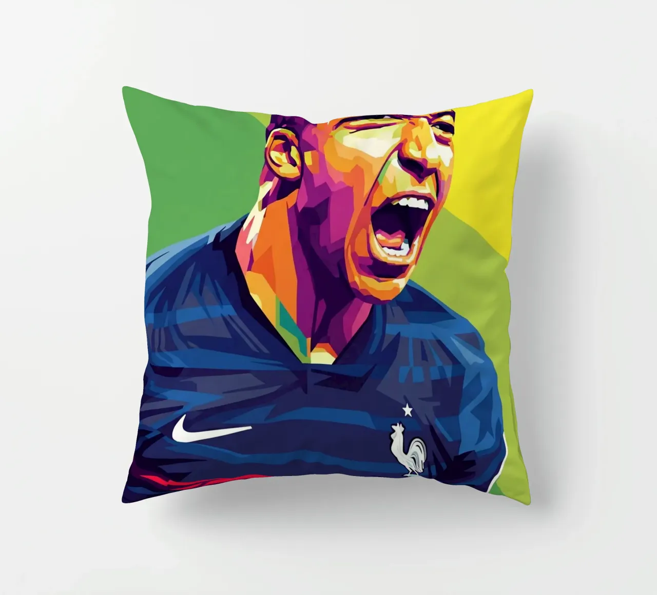 Kylian Mbappe - WPAP art style (6) cuscino da Hantamrata