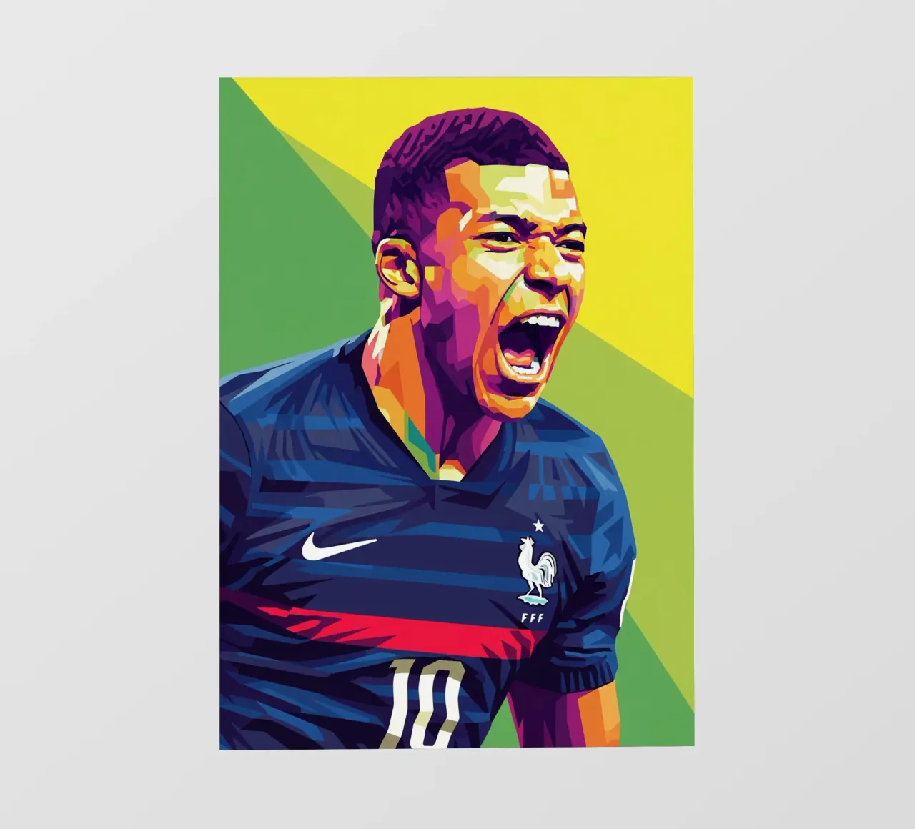 Kylian Mbappe - WPAP art style (6) pellicola backlit da Hantamrata