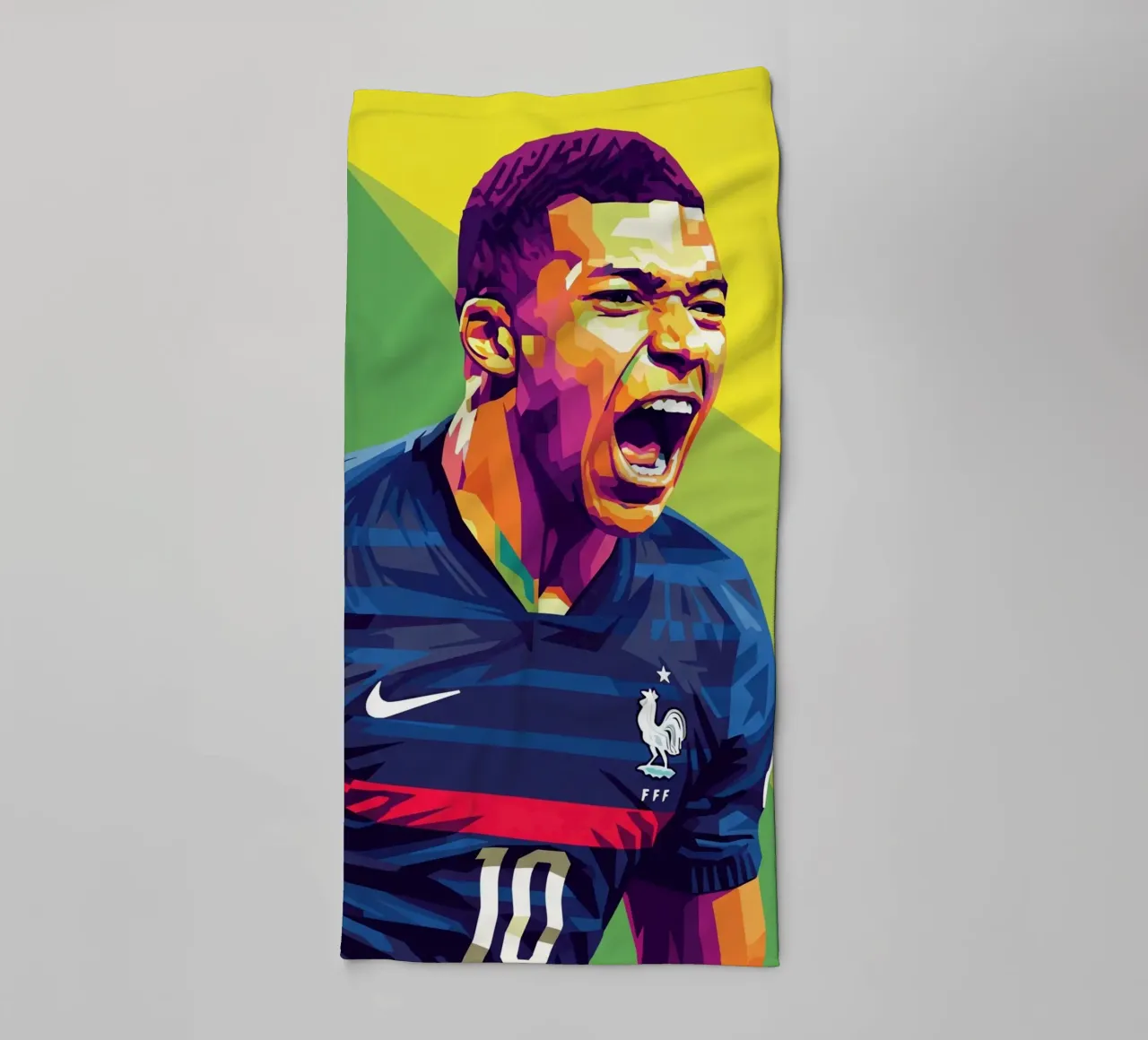 Kylian Mbappe - WPAP art style (6) asciugamano da bagno da Hantamrata
