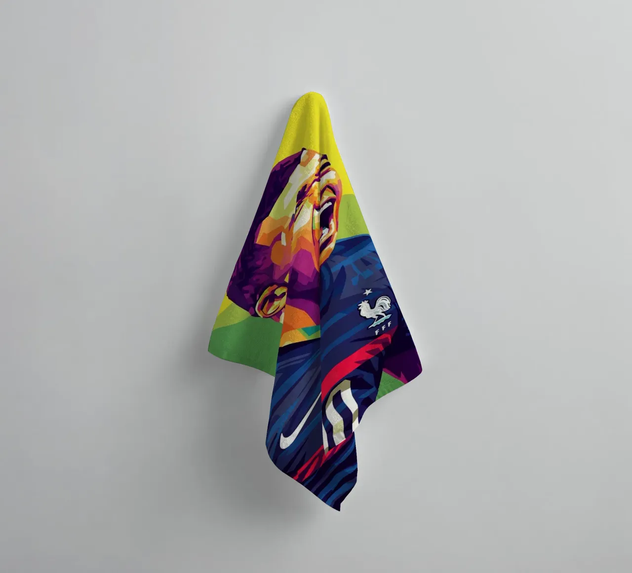 Kylian Mbappe - WPAP art style (6) asciugamano da bagno da Hantamrata