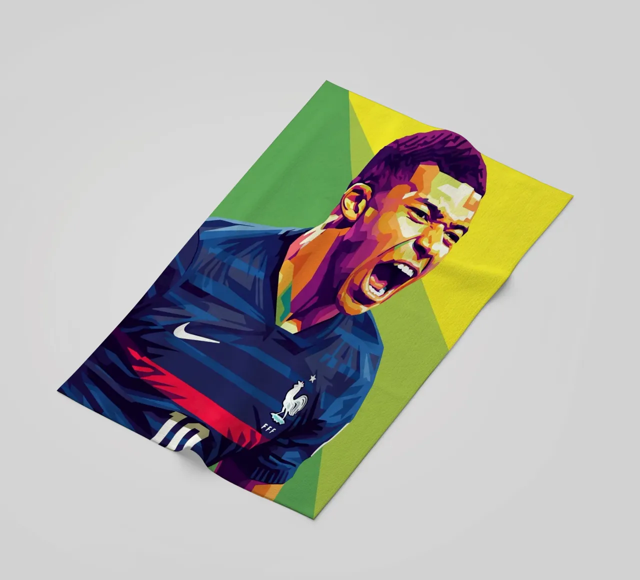 Kylian Mbappe - WPAP art style (6) telo mare da Hantamrata