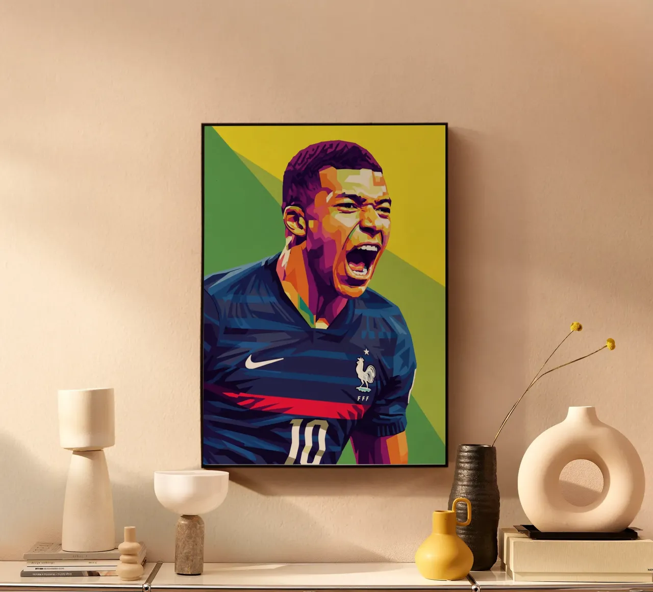 Kylian Mbappe - WPAP art style (6) alluminio dibond da Hantamrata