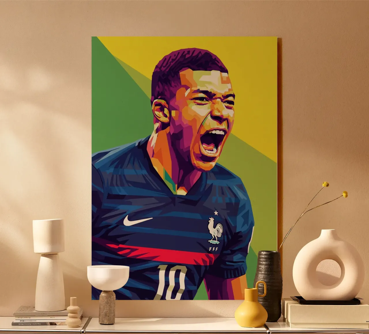 Kylian Mbappe - WPAP art style (6) alluminio dibond da Hantamrata